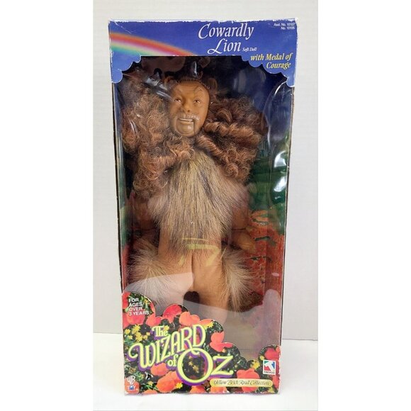 The Wizard of Oz Cowardly Lion Doll Yellow Brick Road Collection 1998 Y2K - Picture 1 of 10